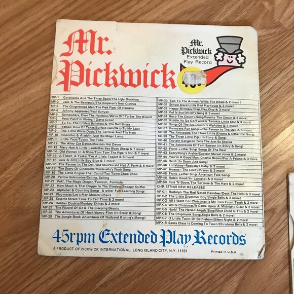 Vtg Mr. Pickwick 45 RPM Extended Play Records Rudolph Little Town of Bethlehem - Picture 4 of 6